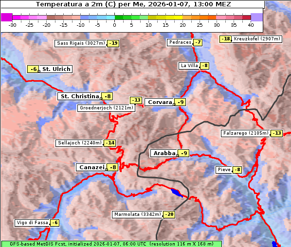 Temperatur, 7. 1. 2026