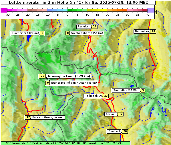 Temperatur, 26. 7. 2025