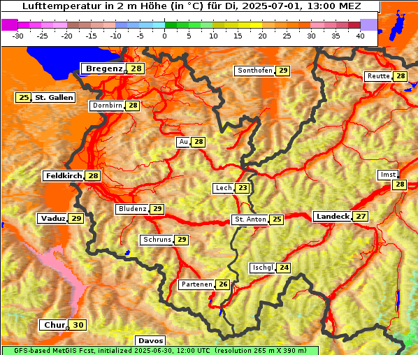Temperatur, 1. 7. 2025