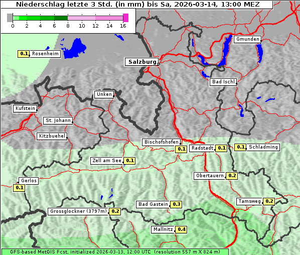 Niederschlag, 14. 3. 2026
