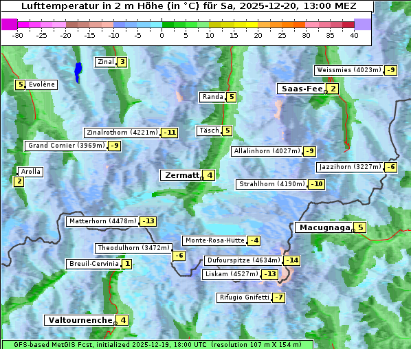 Temperatur, 20. 12. 2025