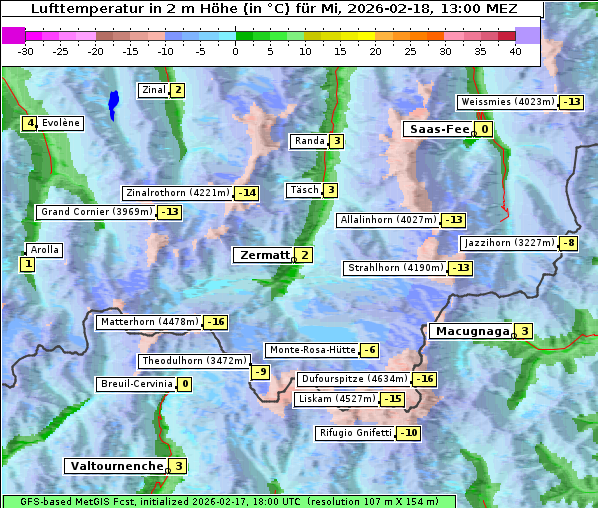 Temperatur, 18. 2. 2026