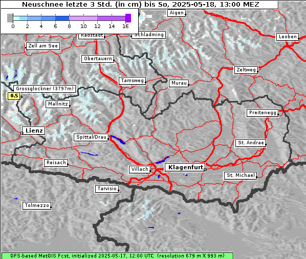 Neuschnee, 18. 5. 2025