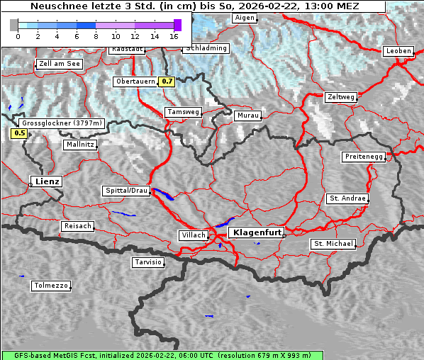 Neuschnee, 22. 2. 2026