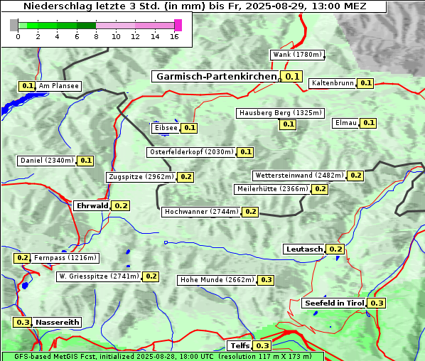 Niederschlag, 29. 8. 2025
