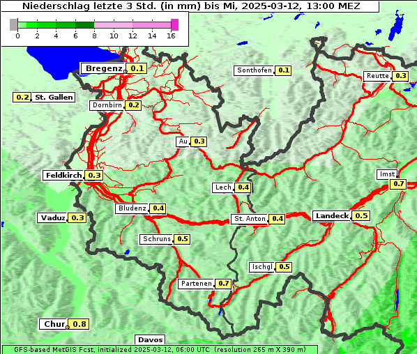 Niederschlag, 12. 3. 2025
