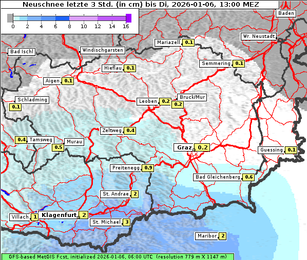 Neuschnee, 6. 1. 2026