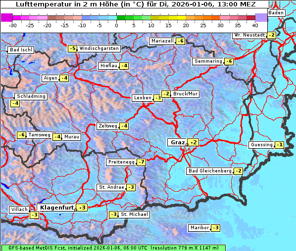 Temperatur, 6. 1. 2026