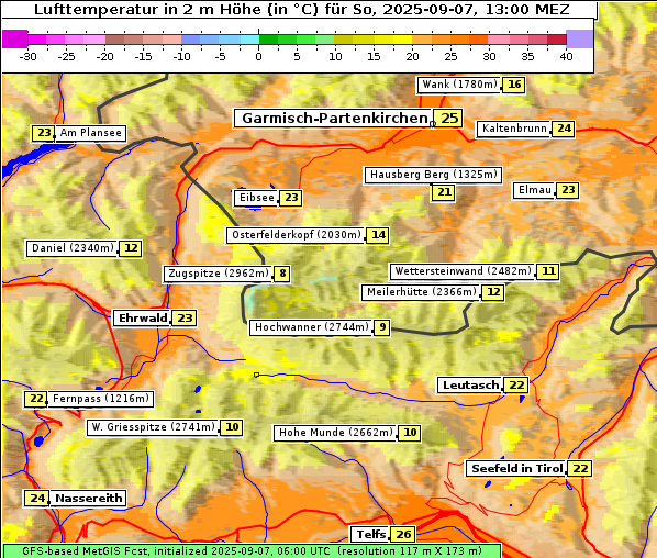 Temperatur, 7. 9. 2025