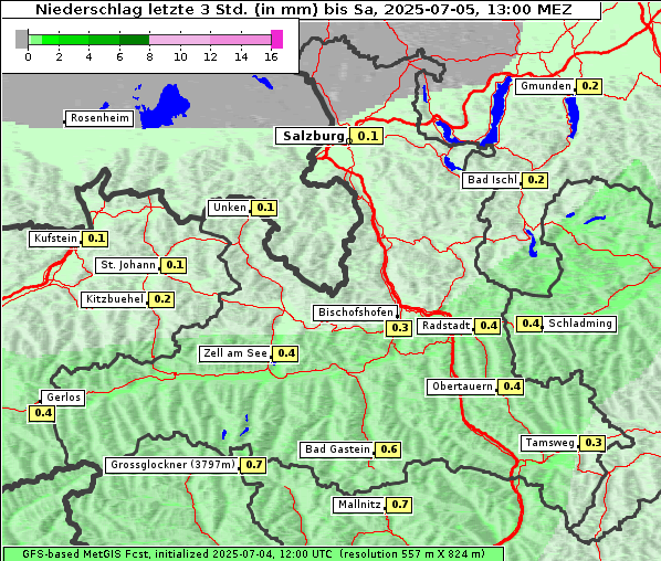 Niederschlag, 5. 7. 2025