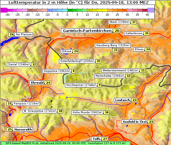 Temperatur, 18. 9. 2025
