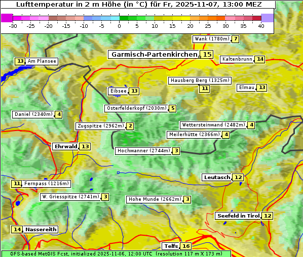 Temperatur, 7. 11. 2025