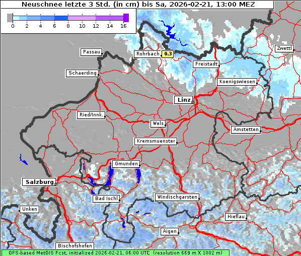 Neuschnee, 21. 2. 2026