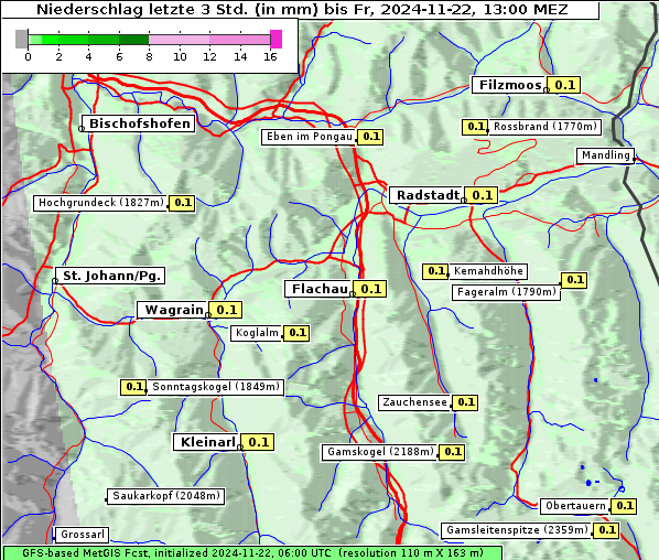 Niederschlag, 22. 11. 2024