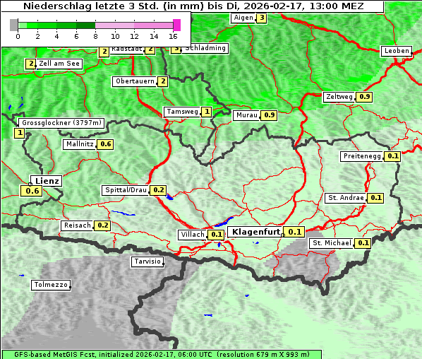 Niederschlag, 17. 2. 2026