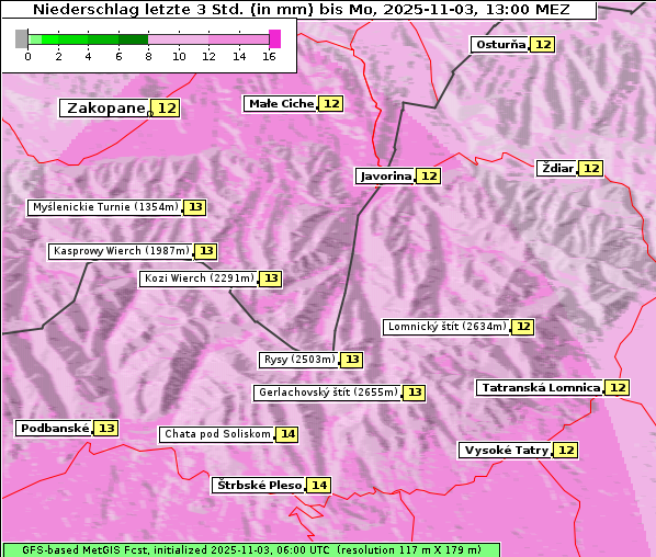 Niederschlag, 3. 11. 2025