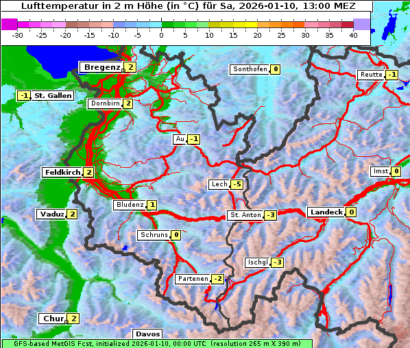 Temperatur, 10. 1. 2026