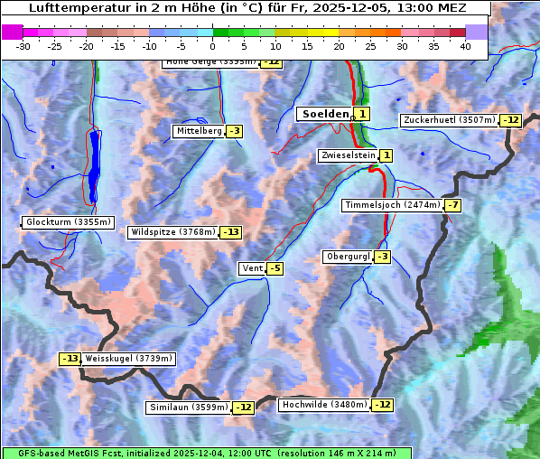 Temperatur, 5. 12. 2025