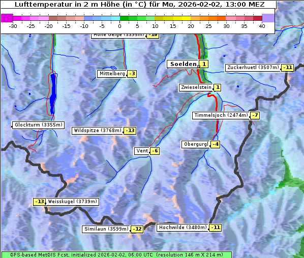 Temperatur, 2. 2. 2026