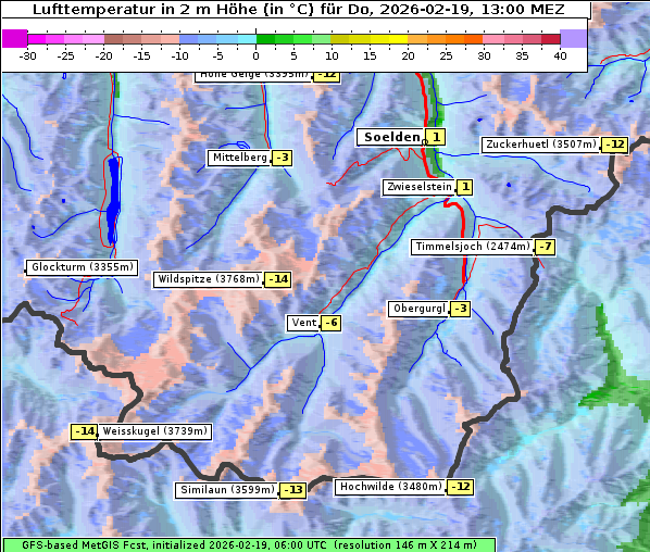 Temperatur, 19. 2. 2026