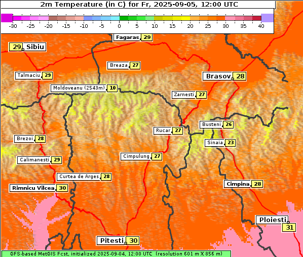 Temperatur, 5. 9. 2025