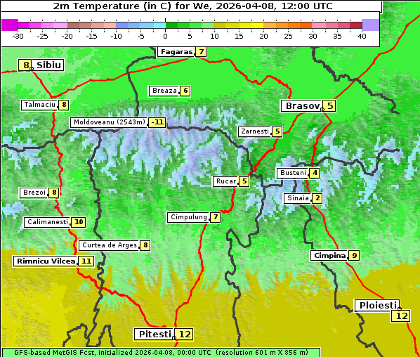 Temperatur, 8. 4. 2026
