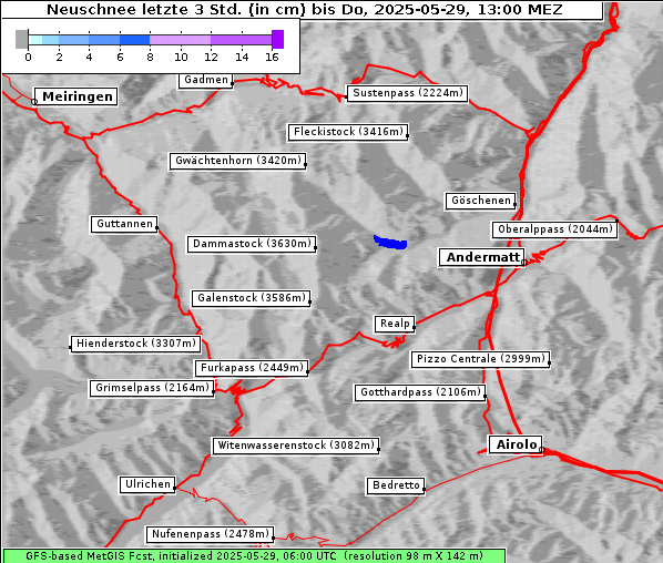 Neuschnee, 29. 5. 2025