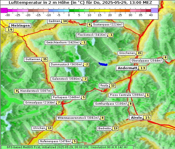 Temperatur, 29. 5. 2025