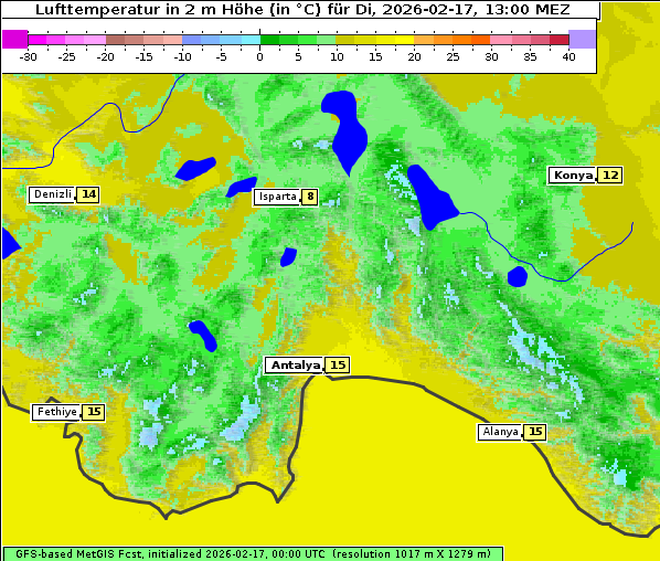 Temperatur, 17. 2. 2026
