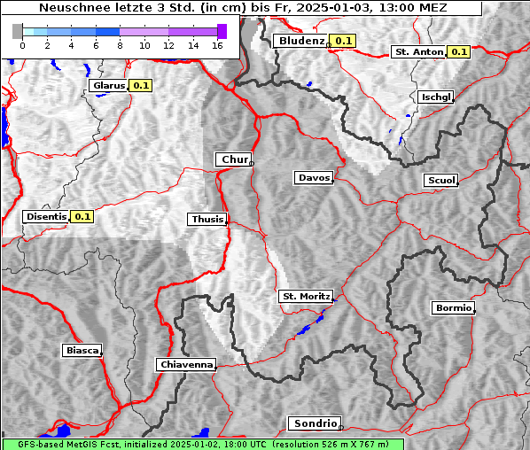 Neuschnee, 3. 1. 2025