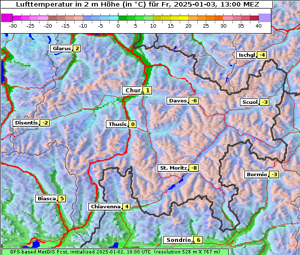 Temperatur, 3. 1. 2025