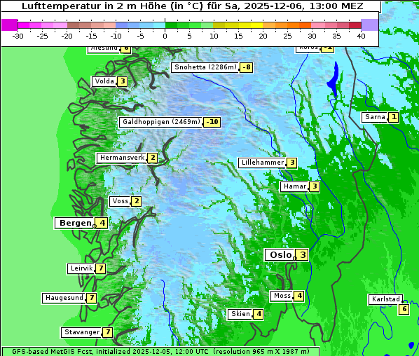 Temperatur, 6. 12. 2025