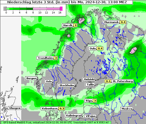 Niederschlag, 30. 12. 2024