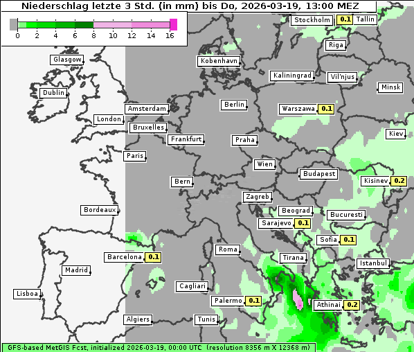 Niederschlag, 19. 3. 2026
