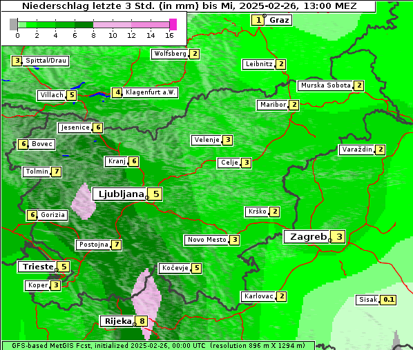 Niederschlag, 26. 2. 2025