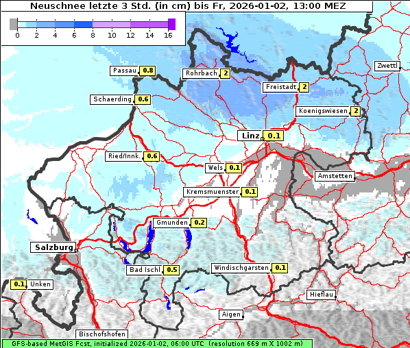 Neuschnee, 2. 1. 2026