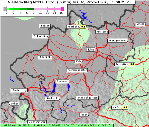 Niederschlag, 16. 10. 2025