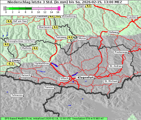 Niederschlag, 15. 2. 2026