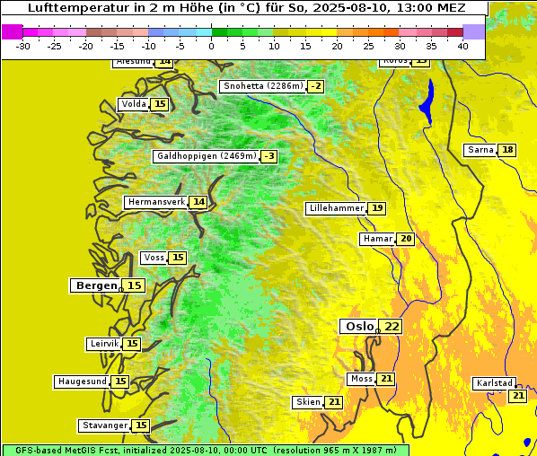 Temperatur, 10. 8. 2025