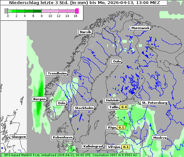 Niederschlag, 13. 4. 2026