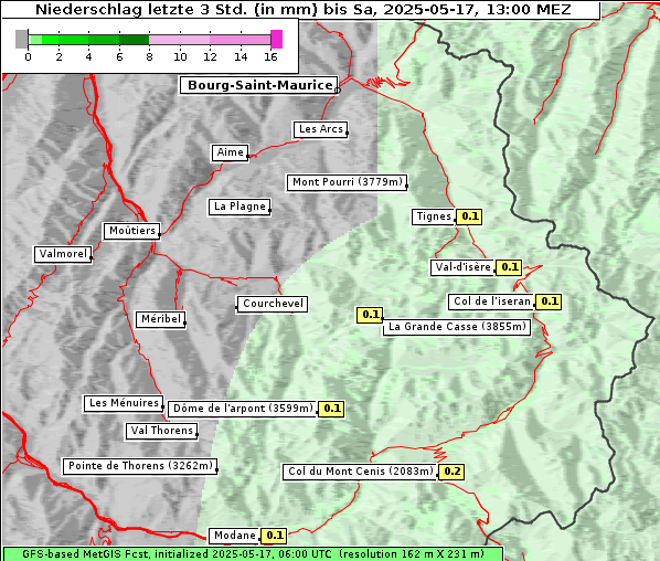 Niederschlag, 17. 5. 2025