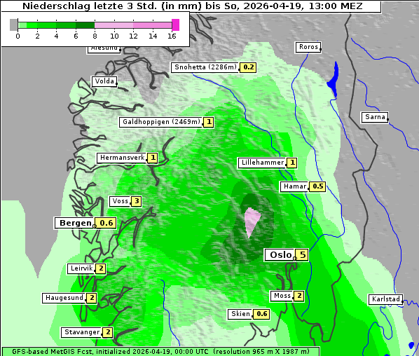 Niederschlag, 19. 4. 2026