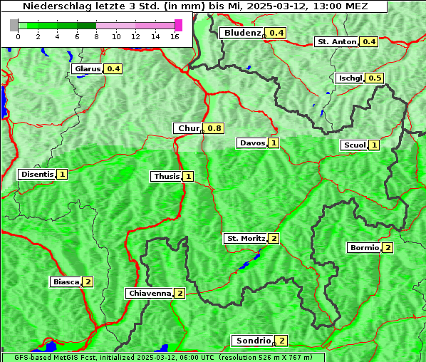 Niederschlag, 12. 3. 2025