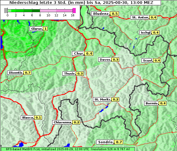 Niederschlag, 30. 8. 2025