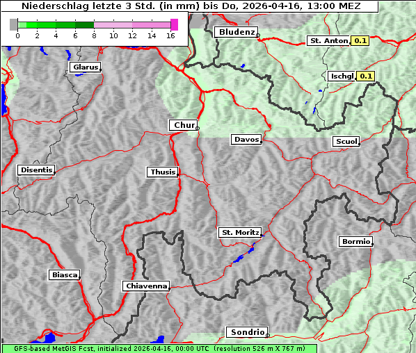 Niederschlag, 16. 4. 2026