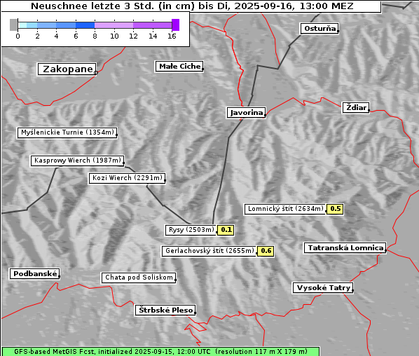 Neuschnee, 16. 9. 2025