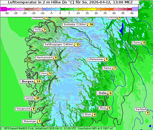 Temperatur, 12. 4. 2026