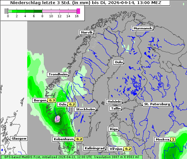 Niederschlag, 14. 4. 2026