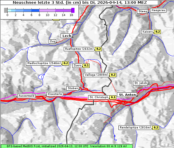 Neuschnee, 14. 4. 2026