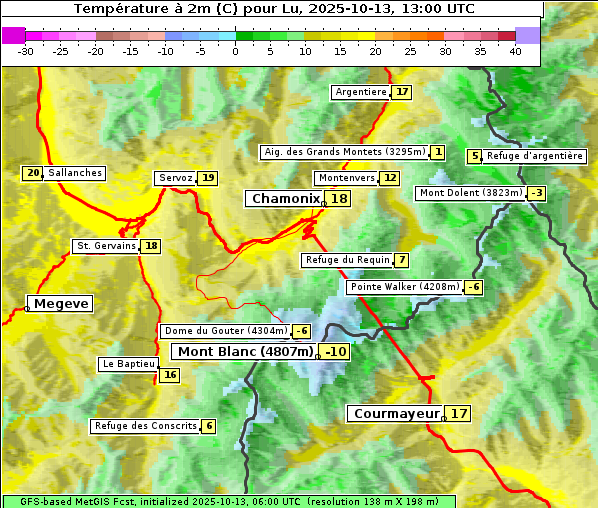 Temperatur, 13. 10. 2025
